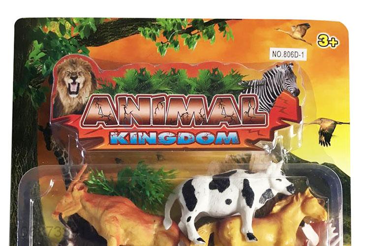 Cute Design Plastic Farm Animal Model Toy Set