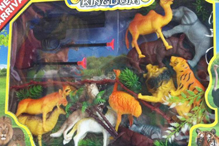 Simulation Plastic Zoo Animal Model Toy Set For Children