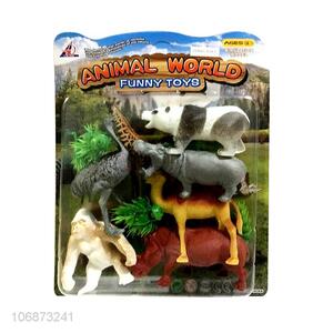 Custom Plastic Wild Animal Model Toy Set