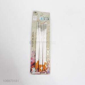 New Design 6 Pieces White Pole Paintbrush Set