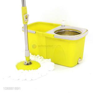 China manufacturer magic cleaning 360°spin microfiber mops with mop bucket