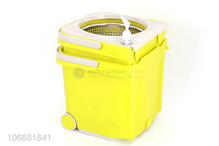 Promotional 360°spin magic cleaning mop with foldable walkable mop bucket