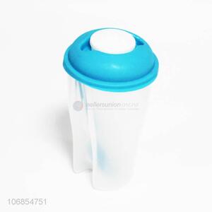 New Design Plastic Cup With Fork And Lid