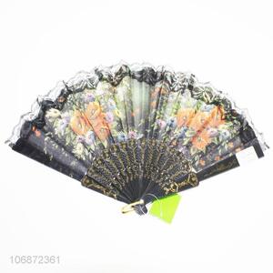 Cheap promotional traditional hand folding fan