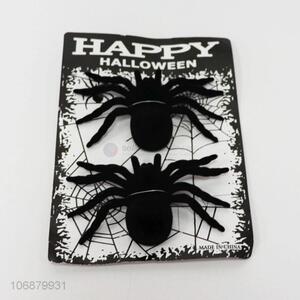 Promotional Halloween ornaments horrible black plastic spiders