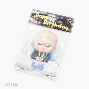 Factory direct sale cute boss baby printed birthday party banners flags