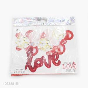 Hot items wedding party supplies love shaped aluminum foil balloons