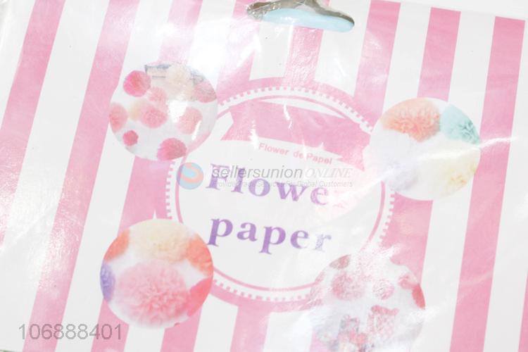 Customized cheap hanging paper flower ball for party decoration