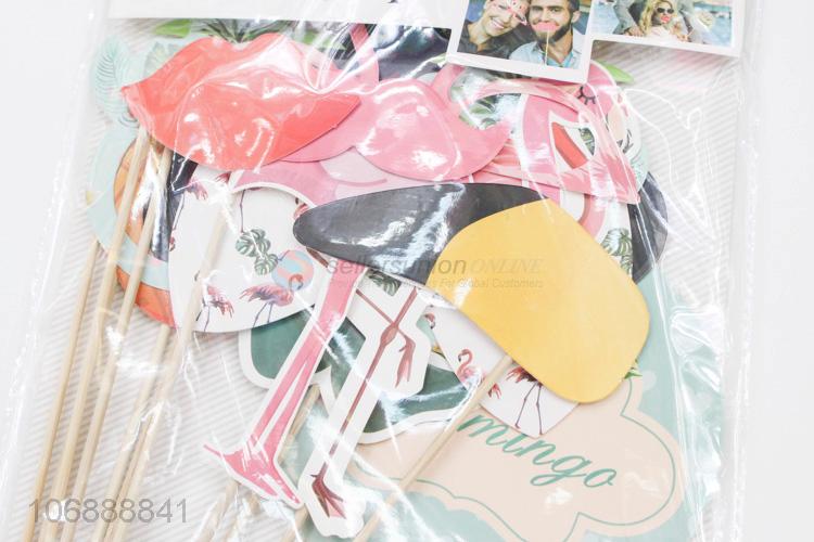 New arrival summer sea party photo props flamingo eye mask with stick
