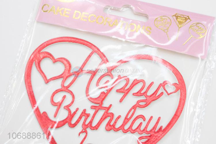 Excellent quality cake decoration laser cut heart shape cake toppers