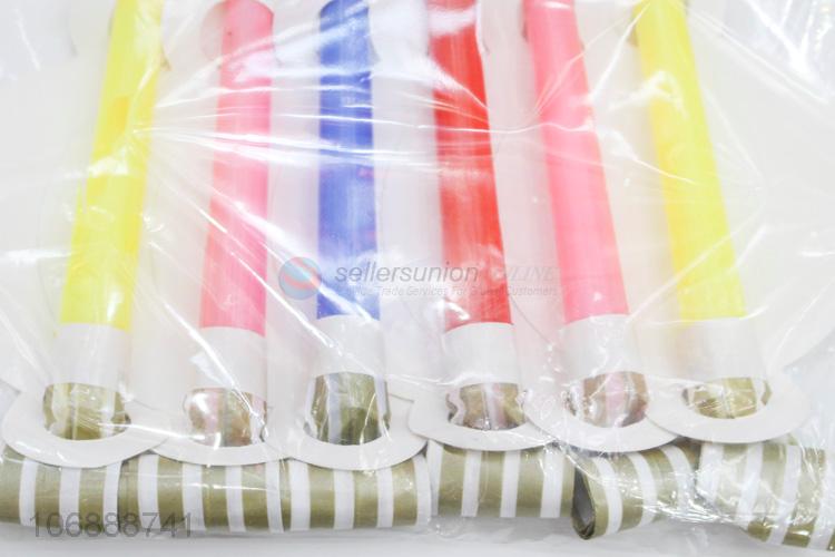 Factory wholesale party blowouts paper blow horn paper whistling dragon