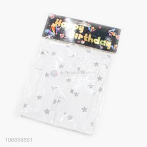 Good sale happy birthday paper banner flags silver glitter letter banners