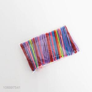 Wholesale price 100pcs colorful plastic knitting needle sewing needles