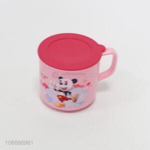 Custom Cartoon Pattern Plastic Water Cup With Lid
