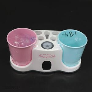 New Style Plastic Cup Toothbrush Holder Set
