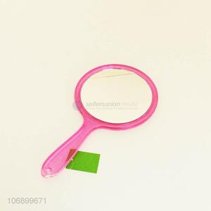 Wholesale price double sided round handheld makeup mirror