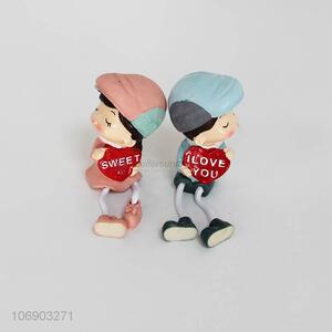 Contracted Design Valentine's Day Gift Couple Resin Crafts Decoration