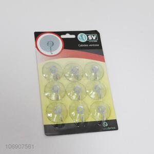 Best Selling 9 Pieces Plastic Suction Cup Metal Hook