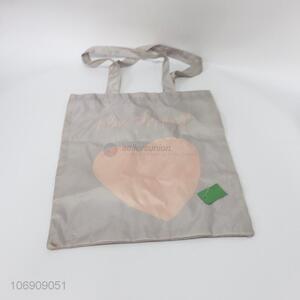High quality fashion heart printed foldable shopping bag