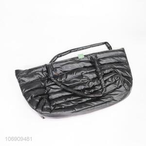 New style black quilted polyester shouder bag handbag