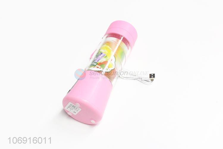 High quality portable 4pcs blades electric juicer cup usb blender with safety induction device