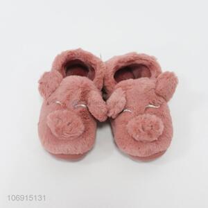 Latest style women winter animal plush shoes fuzzy slippers