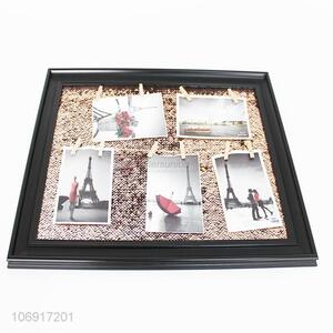 New products home decoration wooden sequin photo frames picture frame