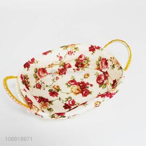 Wholesale Flower Pattern Decorative Storage Basket