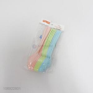 Wholesale price 12pcs colorful disposable plastic spoons