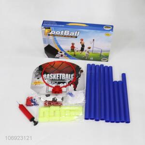 China manufacturer 2-in1 assembled plastic <em>basketball</em> stand and balls set