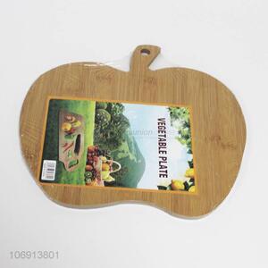 Wholesale kitchenware apple shape bamboo chopping board serving plate