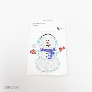 Competitive price Christmas snowman acrylic stone sticker for decoration