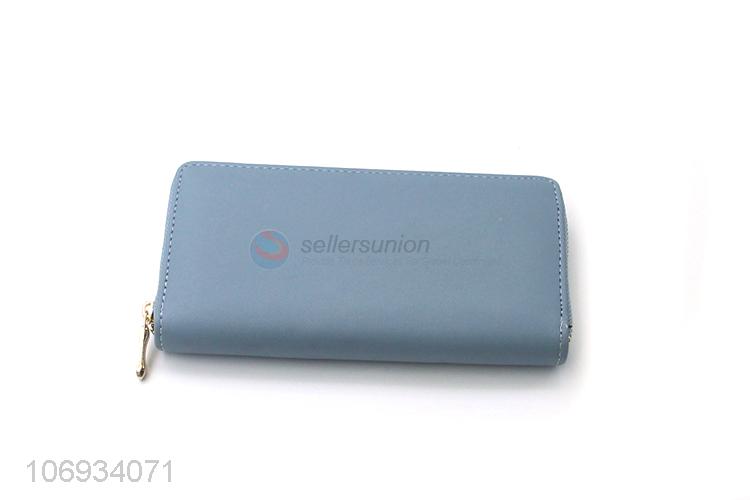 Wholesale Price Portable Leather Purse Fashion Zipper Long Wallet