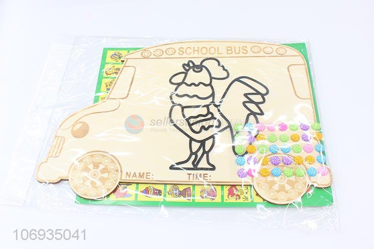 Direct Price Cute Cartoon Cock Children'S Diy Craft Set Snow Mud Clay Painting Board