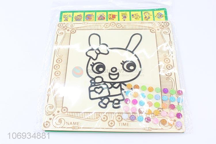 High Sales Cartoon Rabbit Pattern Children'S Diy Craft Set Snow Mud Clay Painting Board With Clay