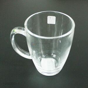 Wholesale household drinware thickened glass cup with handle
