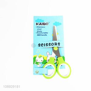 Hot sale student stationery plastic handle children stainless steel scissors