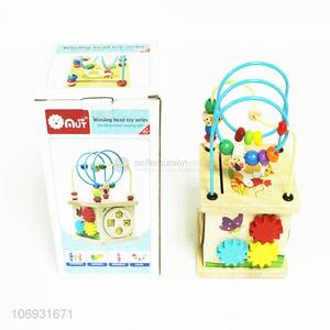 Newest multifunction wooden  wire beads toy for baby