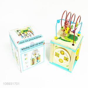Factory sell educational toys intelligent wooden wire bead maze toys for baby