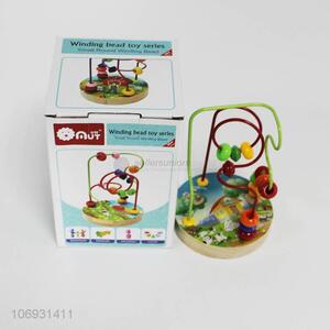 Wholesale kids intelligent wooden toys wooden winding bead toy