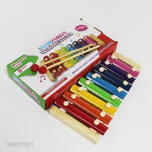 Best selling 8 notes wooden xylophone toy musical instrument for kids