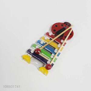 New products 5 notes ladybird design wooden xylophone toy musical instrument