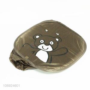 Wholesale household use cartoon bear printed foldable laundry basket