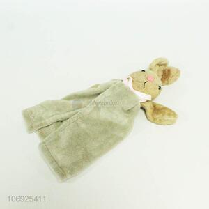 Hot sale cute rabbit design coral fleece hand towel for kids