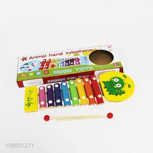 New wooden animal music toys knock piano educational toys
