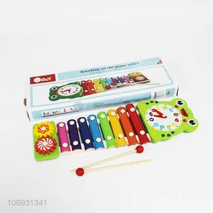 New Early Education Baby Cartoon Frog Hand Knock Piano Toy Musical Instrument