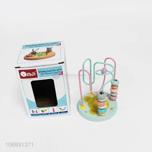 Unique design educational toys mini wooden winding bead toy
