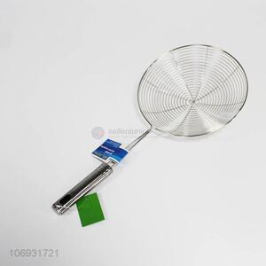 Factory sell cooking tool stainless steel oil skimmer with handle
