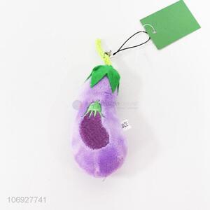 High Sales Cute Vegetable Eggplant Plush Ornaments Bag Pendant