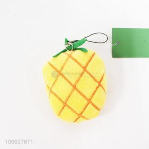 Excellent quality fruit pineapple cartoon plush toy phone pendant
